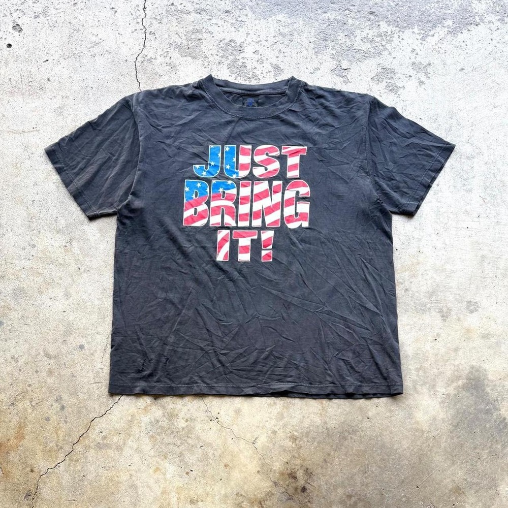 Vintage 2001 The Rock Just Bring It WWF WWE T-Shirt Tribute Troops XL Black